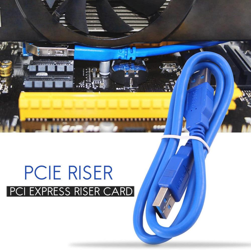 RETTI Ver009 USB 3.0 Pci-E Riser Express Extender Riser Adapter Kártya Sata 15-Pin to 6-Pin, Csomag 6 db Újracsomagolt termék - Outlet24