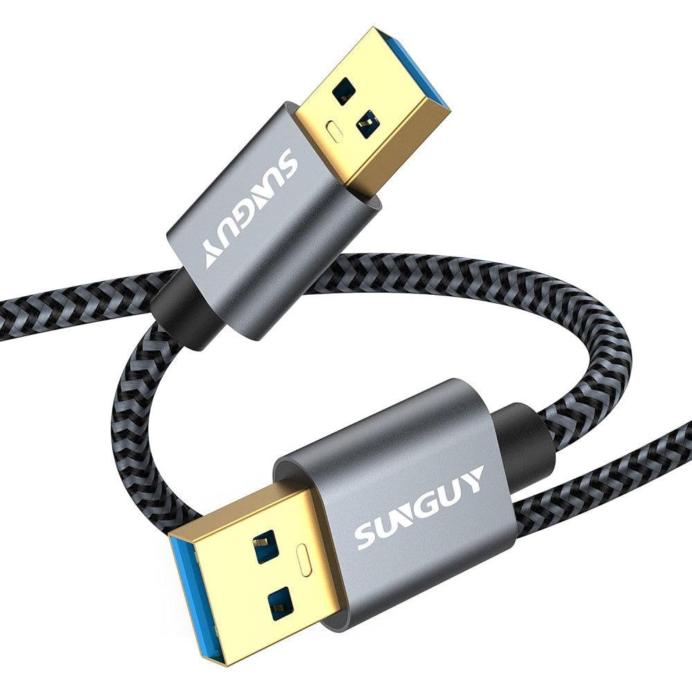 SUNGUY USB 3.0 Kábel, A Típusú Férfi-Férfi, 5 Gbit/s Átviteli Sebesség, Nyomtatókhoz és Laptopokhoz (Szürke) Újracsomagolt termék - Outlet24