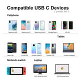 UNAMNK 3 Csomag USB Type C Gyors Töltő és Adatátviteli Kábel, Samsung, Huawei, Sony, OnePlus Kompatibilis (Fekete) - Outlet24