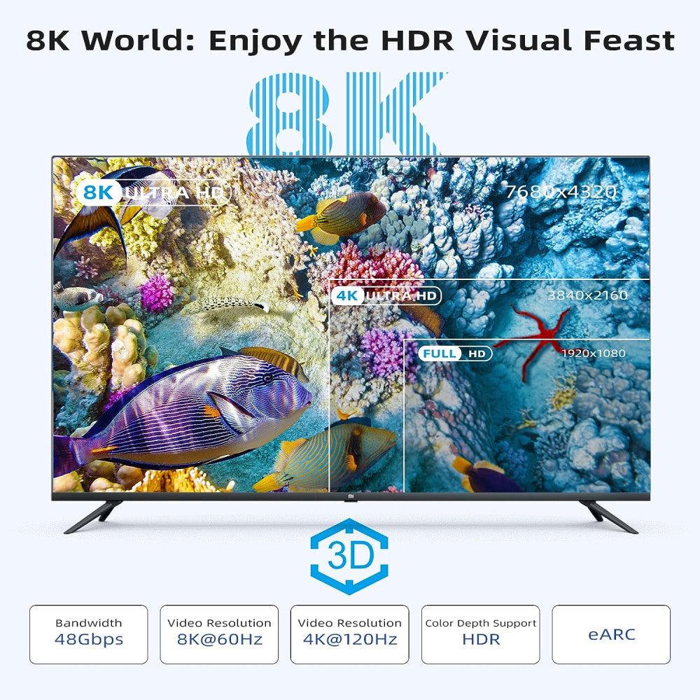 Ultra-Magas Sebességű 8K HDMI Kábel, Dinamikus HDR Színnel és Univerzális Kompatibilitással - Outlet24