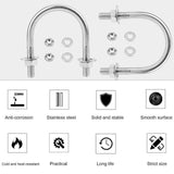 Rozsdamentes acél U-bolt M8 x 50 mm hajódekorációhoz (5 darabos csomag) Újracsomagolt termék - Outlet24