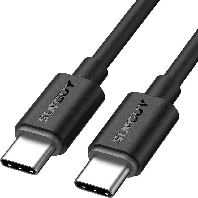 SUNGUY 2 darab 0,3 méteres, fekete USB-C gyorstöltő kábel - Outlet24