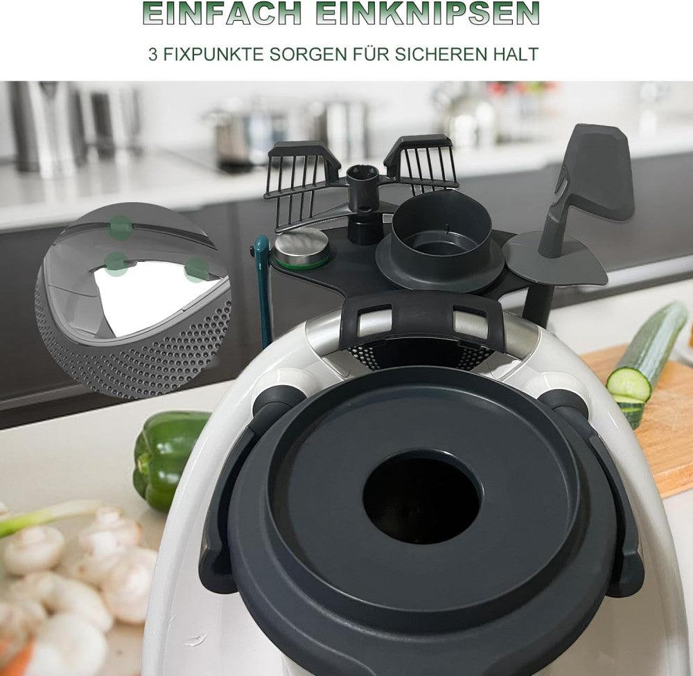 Thermomix Vorwerk TM6 és TM5 Robotgéphez Multifunkciós Tartó, 6 Kiegészítő Tárolására (Fekete) - Outlet24