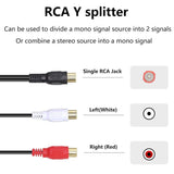 Aranyozott RCA Női-2 RCA Női Sztereó Hangos Y Oszló Subwoofer Kábel - Outlet24