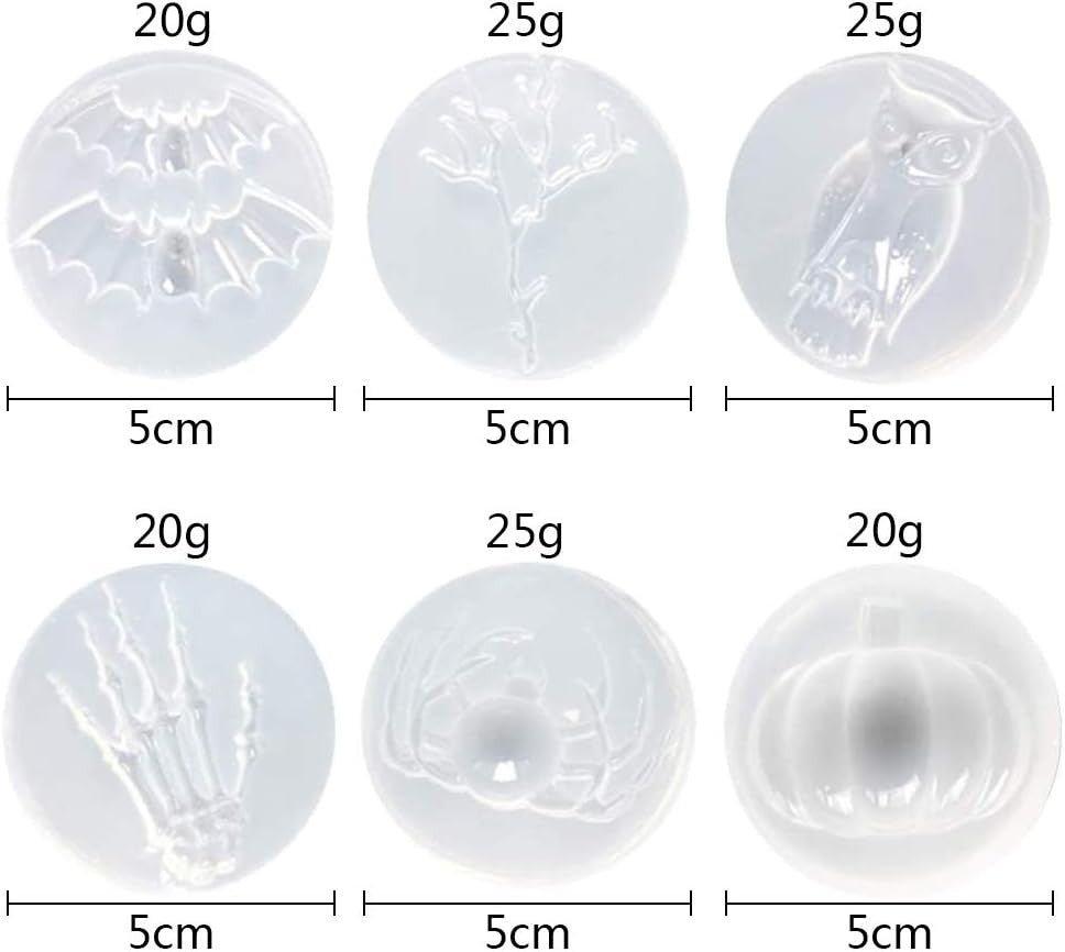 Halloween Gyantaöntő Szilikon Forma - Boszorkány, Koponya, Pók, Denevér, Tök Ékszerkészítő Készlet 6db - Outlet24
