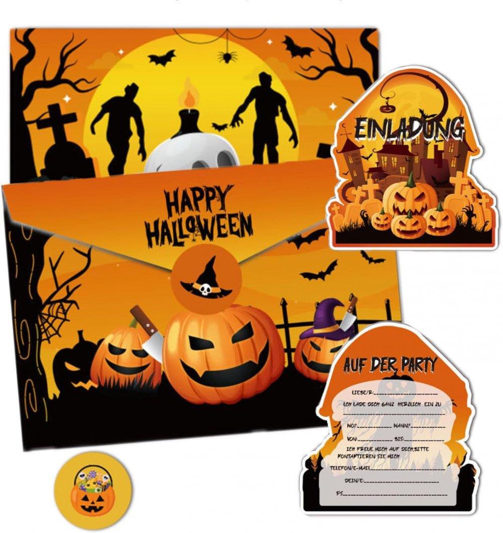 Halloween Meghívók 12 Szett Partira, Borítékokkal és Matricákkal - Outlet24