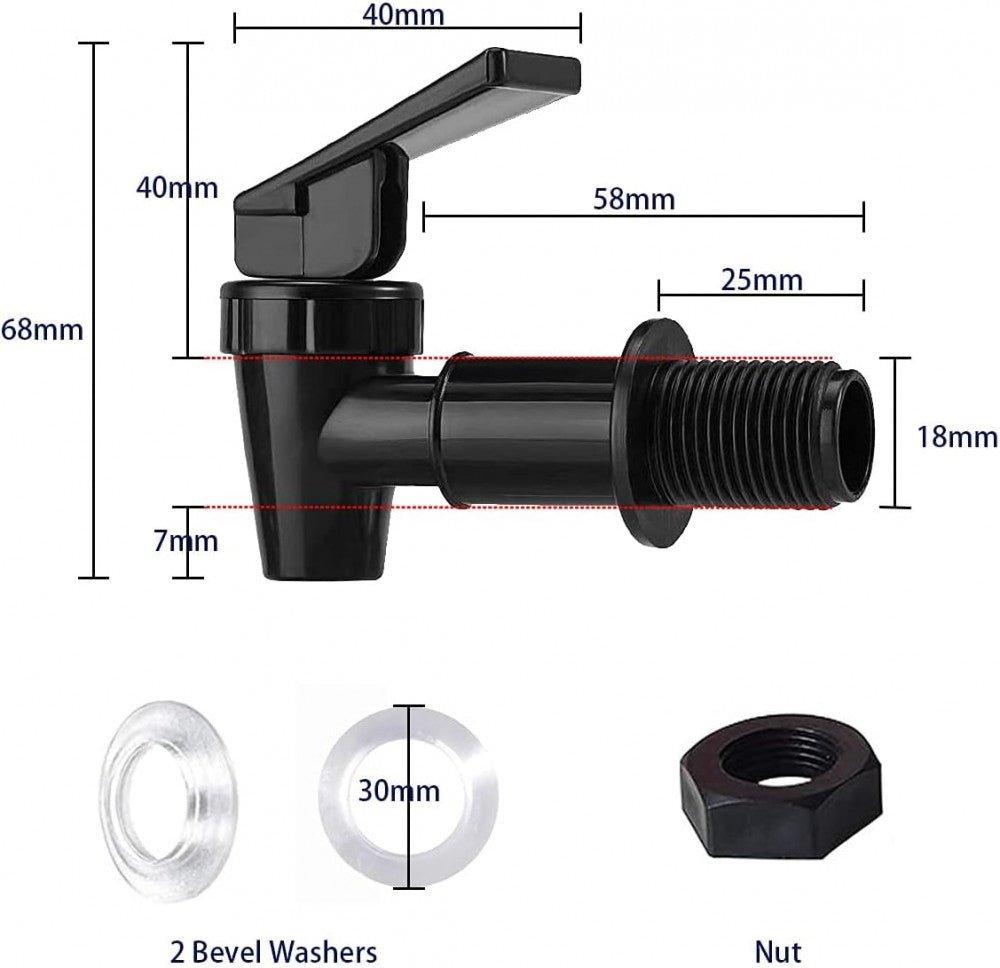 HUINING Kerámia Dóm Vízszűrő, BPA-mentes Műanyag Vízcsap, Háztartási Vízkanna Cseréje (Dome2-TapBlack2) - Outlet24