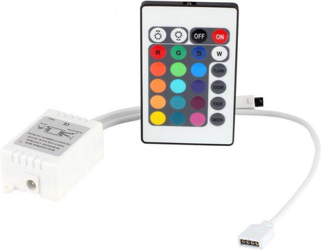 ICQUANZX DC12V 24 Gombos Vezeték Nélküli IR Távirányító 3528 5050 SMD RGB LED Fénybárhoz Újracsomagolt termék - Outlet24