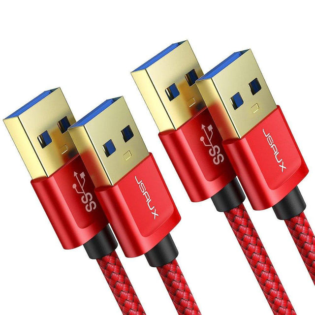 JSAUX 2 darab, prios, fonott nylon, USB 3.0 hosszabbító kábel(1 méter, 2 méter) - Outlet24