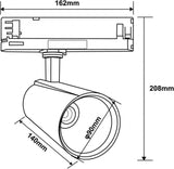 LED spotlámpa 30 W-os sínes spotlámpa 3 fázisú áramsínekhez 2800 lm Meleg fehér 3000 K - Outlet24