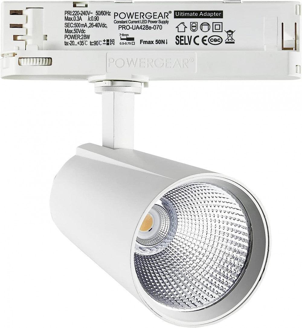 LED spotlámpa 30 W-os sínes spotlámpa 3 fázisú áramsínekhez 2800 lm Meleg fehér 3000 K - Outlet24