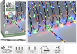 400 LED-es fényfüzér színes kül- és beltéri 8 funkciós 12+3m