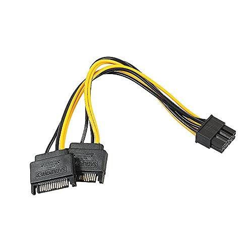 LeHang 4 darab 15 tűs SATA dugó PCI-E videokártya tápkábel elosztó(15 cm) - Outlet24