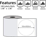 M110 Kerek Öntapadós Címke - Kompatibilis Phomemo M110 M200 M120 M220 Etikett Nyomtatókkal, 140 db/tekercs - Outlet24
