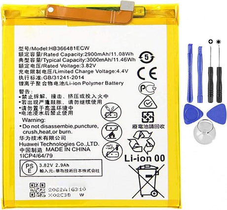 Magas Kapacitású 3000mAh Akkumulátor Huawei Honor 8 HB366481ECW-hez, Csavarhúzó Készlettel - Outlet24