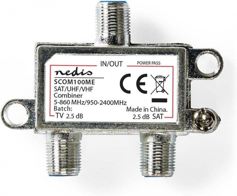 Nedis SCOM100ME Műholdas Soft 2 az 1-ben F csatlakozó VHF/UHF: 5 – 860 MHz Műhold: 950 – - Outlet24