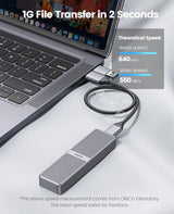 ORICO Alumínium USB C - M.2 SATA SSD Ház 6Gbps USB3.2 Gen1 Támogatással - M221GY - Outlet24