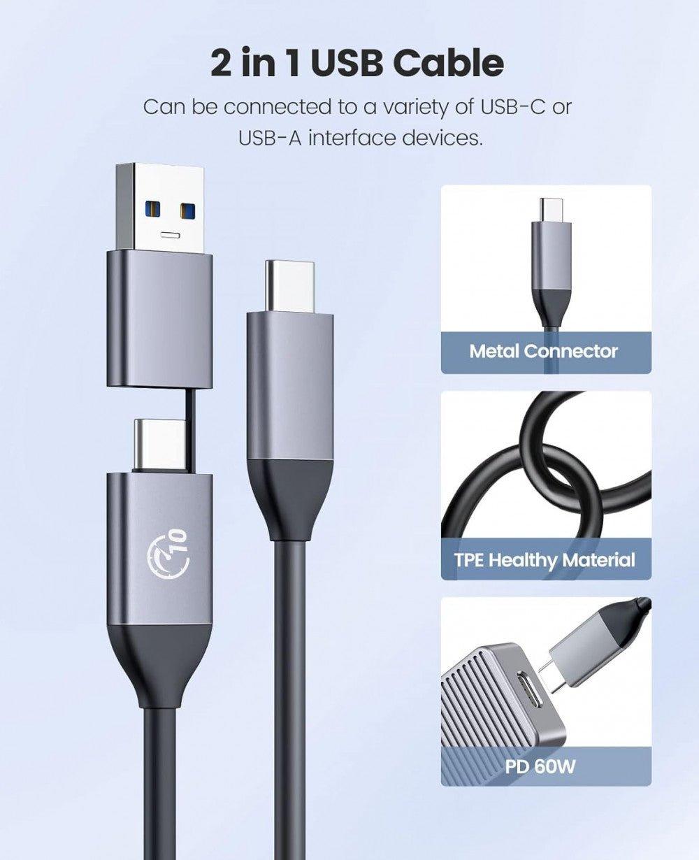 ORICO Alumínium USB C - M.2 SATA SSD Ház 6Gbps USB3.2 Gen1 Támogatással - M221GY - Outlet24