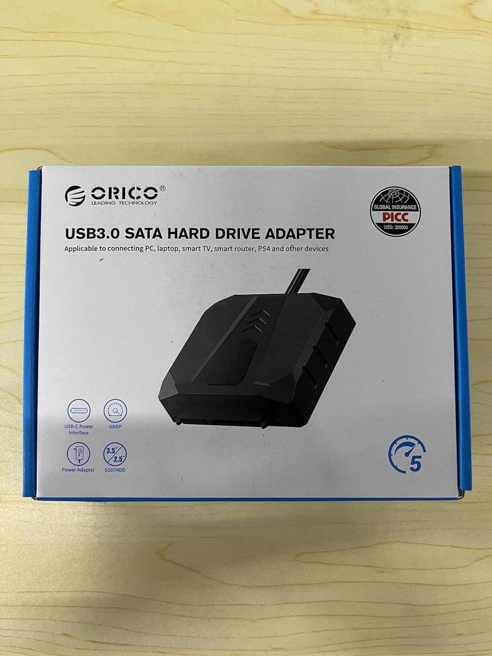 ORICO SATA Kábel Adapter, USB 3.0 - SATA III Kábel 3.5 Inch HDD/SSD Merevlemezekhez, UASP Támogatás, 12V2A Adapterrel (S2-3AD-3) - Outlet24