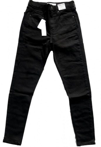 Topshop Unisex Fekete Jeans, UK10 Méret 28/32 Újracsomagolt termék