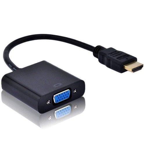 HDMI Male- VGA Female Videó Konverter Adapter Kábel (Fekete) Újracsomagolt termék