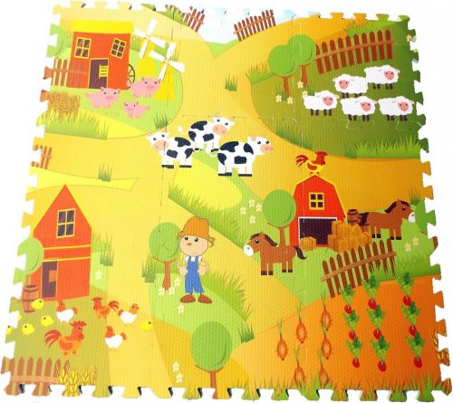 Brigamo 9 részes prémium farm puzzle szőnyeg, káros anyag mentes habszivacs