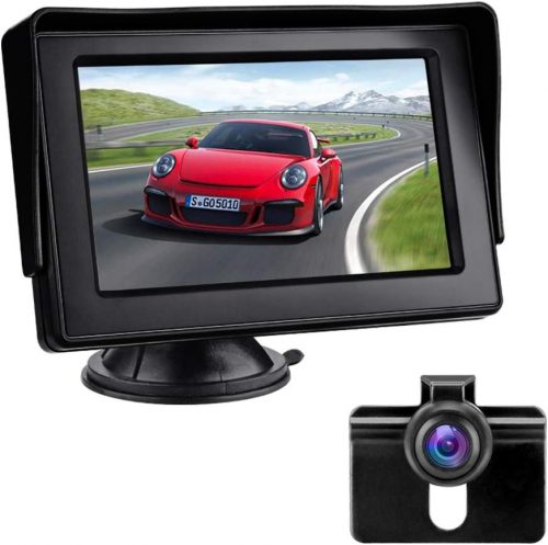 Vezeték nélküli tolatókamera szett 4.3" LCD monitorral - Vízálló, éjjellátó