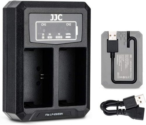 USB Töltőadapter Canon LP-E6/E6N Akkuhoz EOS R7, 5D, 6D, 7D, 90D Kamerákhoz - Open Box