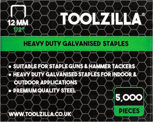 TOOLZILLA 5000 Erős Galvanizált Tűzőkapocs 12mm