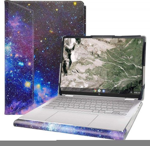 Alapmk Galaxy Mintás Bőr Védőtok 13.5 Inch HP Elite C1030 Chromebook/HP Chromebook x360 13c-caXXXX Laptopokhoz