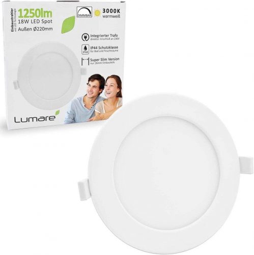 LED süllyesztett spotlámpa 230V, 18W 220 mm átmérőjű - Újracsomagolt termék