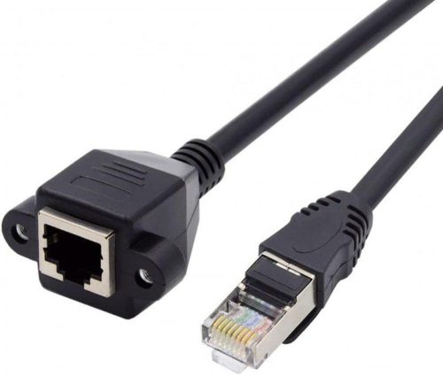 RJ45 8P8C FTP STP UTP Cat6 LAN Ethernet hálózati hosszabbító kábel 90 fokos