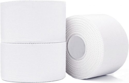 Fehér ADMITRY sporttape, 3 tekercs, 3,8 cm x 10 m, hipoallergén, orvosi ragasztószalag sportoláshoz