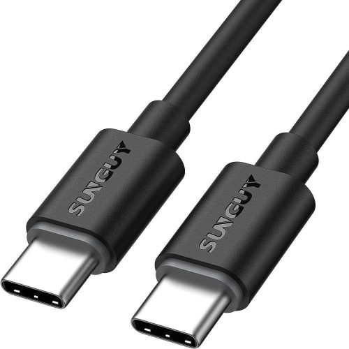 SUNGUY 2 darab 0,3 méteres, fekete USB-C gyorstöltő kábel