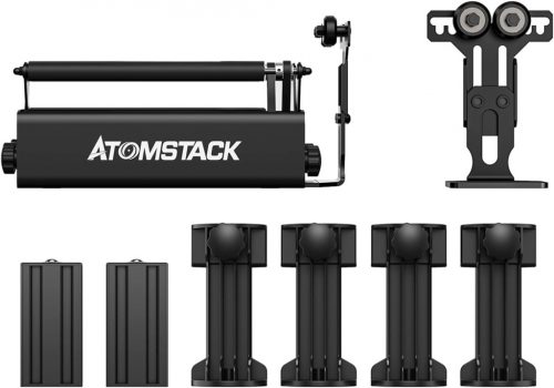 Atomstack R3 PRO Forgótengely, hengeres tárgyak gravírozására, kompatibilis az Atomstack, Ortur, Neje, TwoTrees, xTool eszközökkel