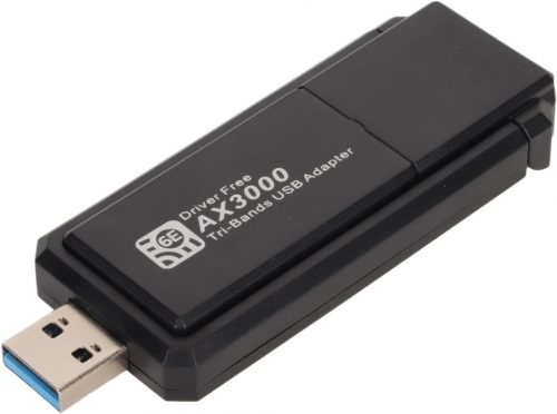 Annadue WiFi 6E USB adapter, 3000 Mbit/s, hármas sávú, Windows 10/11-hez