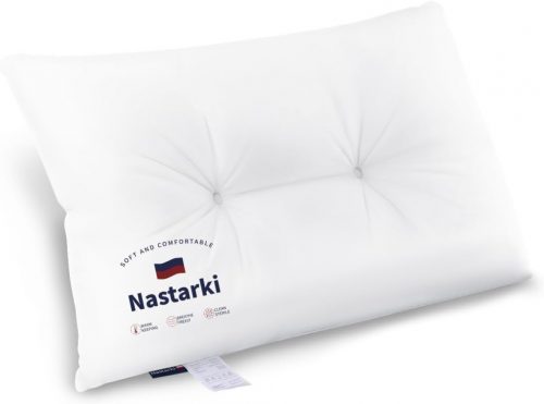 Nastarki Nagy Méretű Fehér Pamut Luxus Párna 68x43 cm, 800g Töltettel