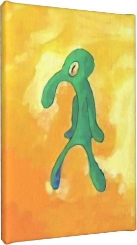 Gebiorty Thaddäus Vidám Squidward Festmény, Kerettel, Vízálló Leinwandra Nyomtatva Újracsomagolt termék