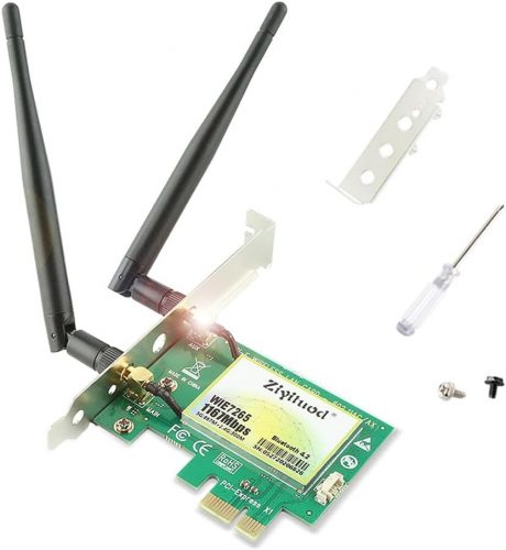 Ziyituod AC7265 1200Mbps PCIe WiFi kártya Bluetooth 4.2-vel, Windows és Linux kompatibilis